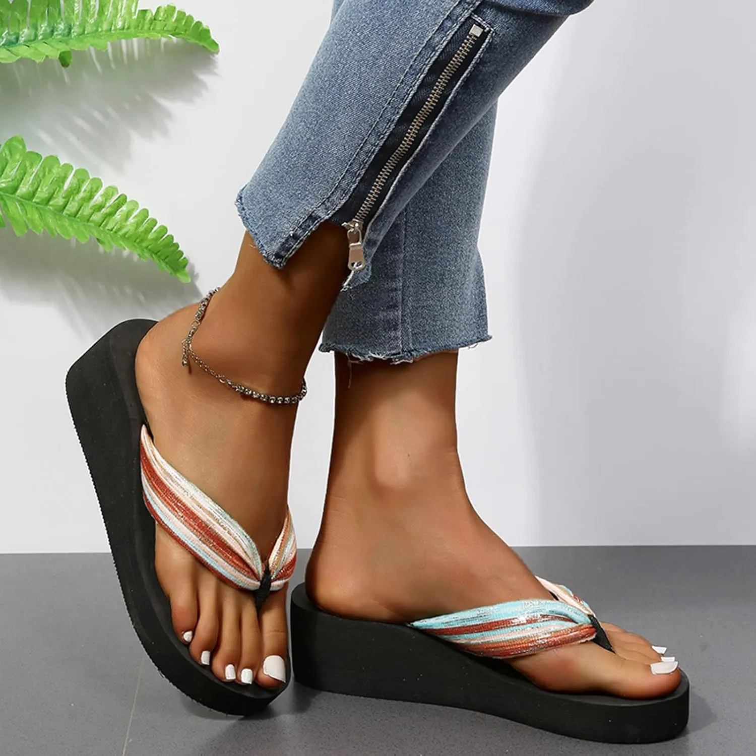 Women's Arch Support Flip Flops Comfortable Casual Summer Beach Thong Sandals Cushion Flip Flops for Women