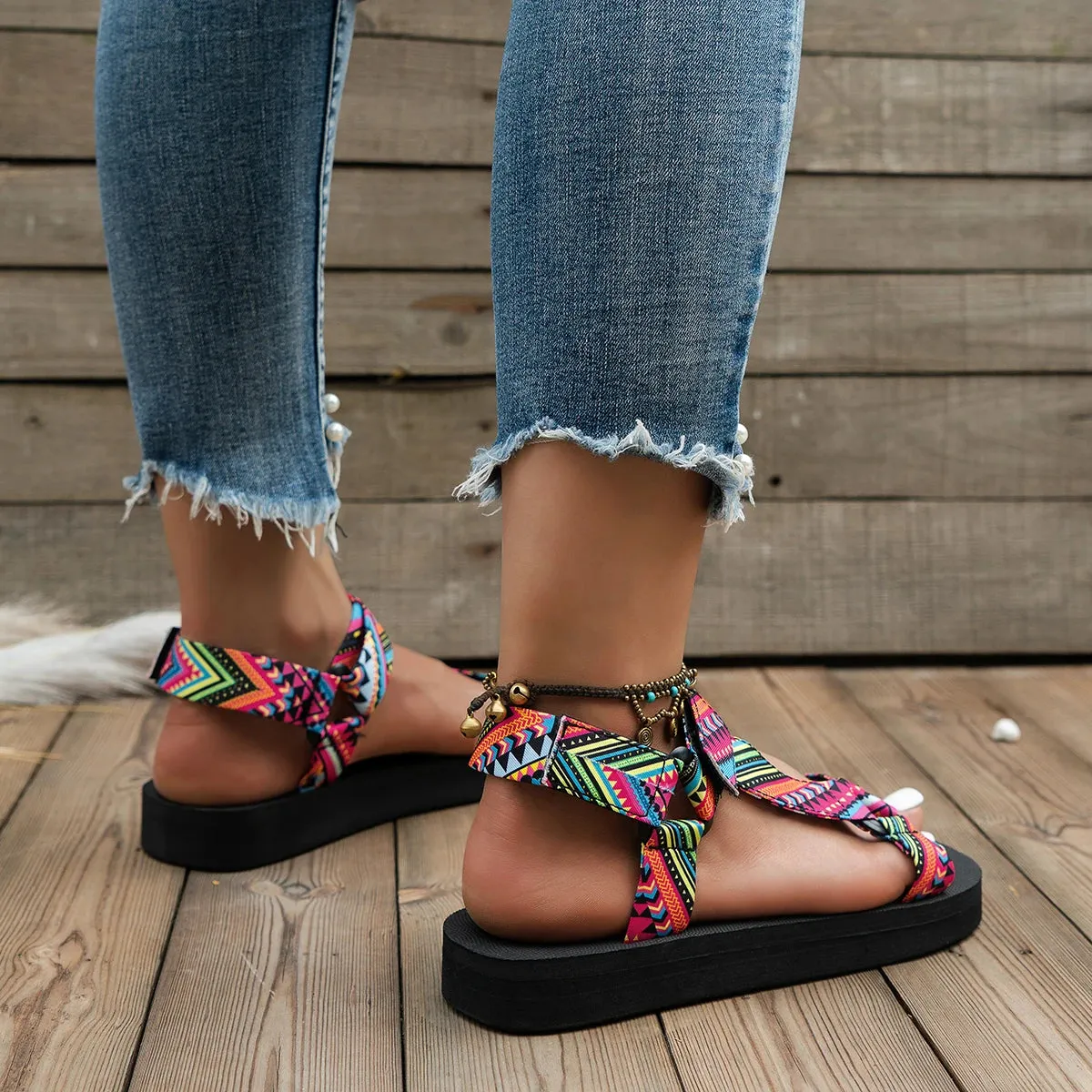 Women's Flat Hemp Rope Beach Sandals