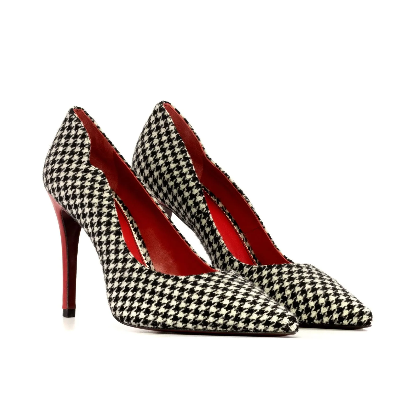 Women's Genoa Pointed Toe Leather Heels Wide Plus Size Passion Red 5483
