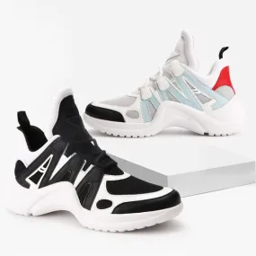 Women's Mesh Breathable Color Block Sneaker Shoes