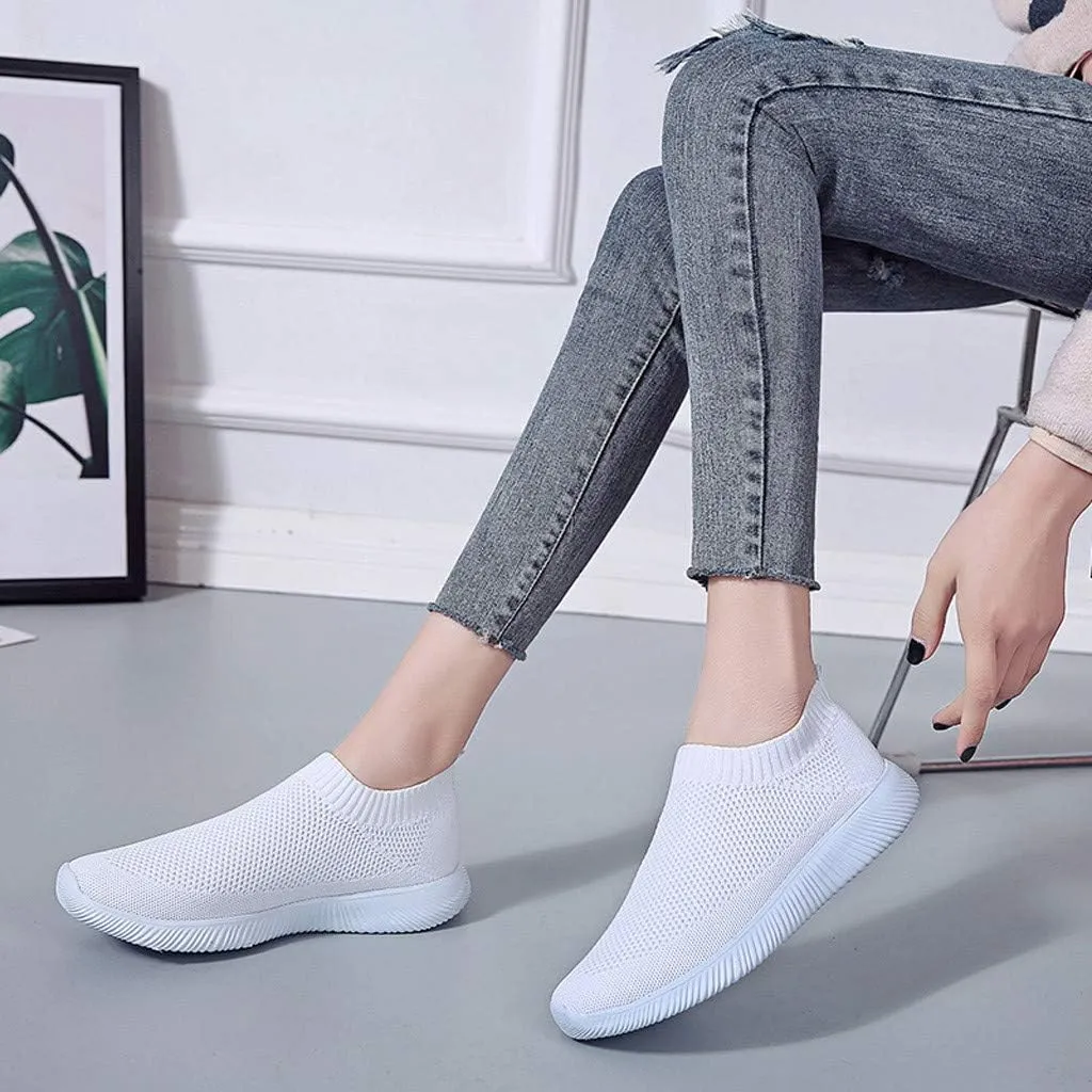 Womens Orthopedic Slip On Casual Shoes Walking Sneakers with Arch Support Comfortable Loafers Plantar Fasciitis Relief Foot Pain Diabetic Feet