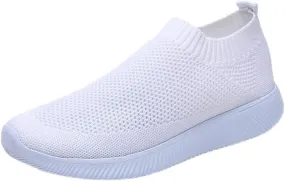 Womens Orthopedic Slip On Casual Shoes Walking Sneakers with Arch Support Comfortable Loafers Plantar Fasciitis Relief Foot Pain Diabetic Feet