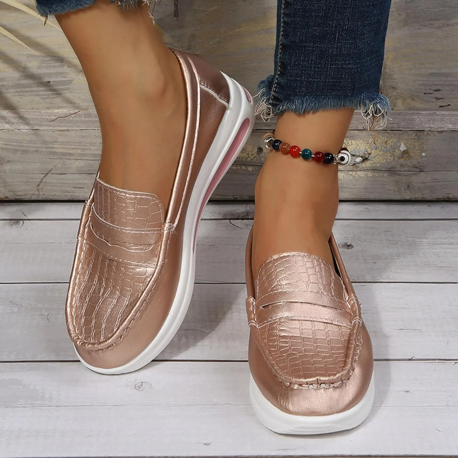 Womens Sandals Dressy Closed Toe Sandals Women Platform Loafer Flat Wedge Sandals Women Loafer Shoes For Daily Work