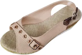 Womens Sandals Dressy Cute Open Toe Buckle Espadrille Sandals For Women Dress Platform Sandal Summer Wedges Heels