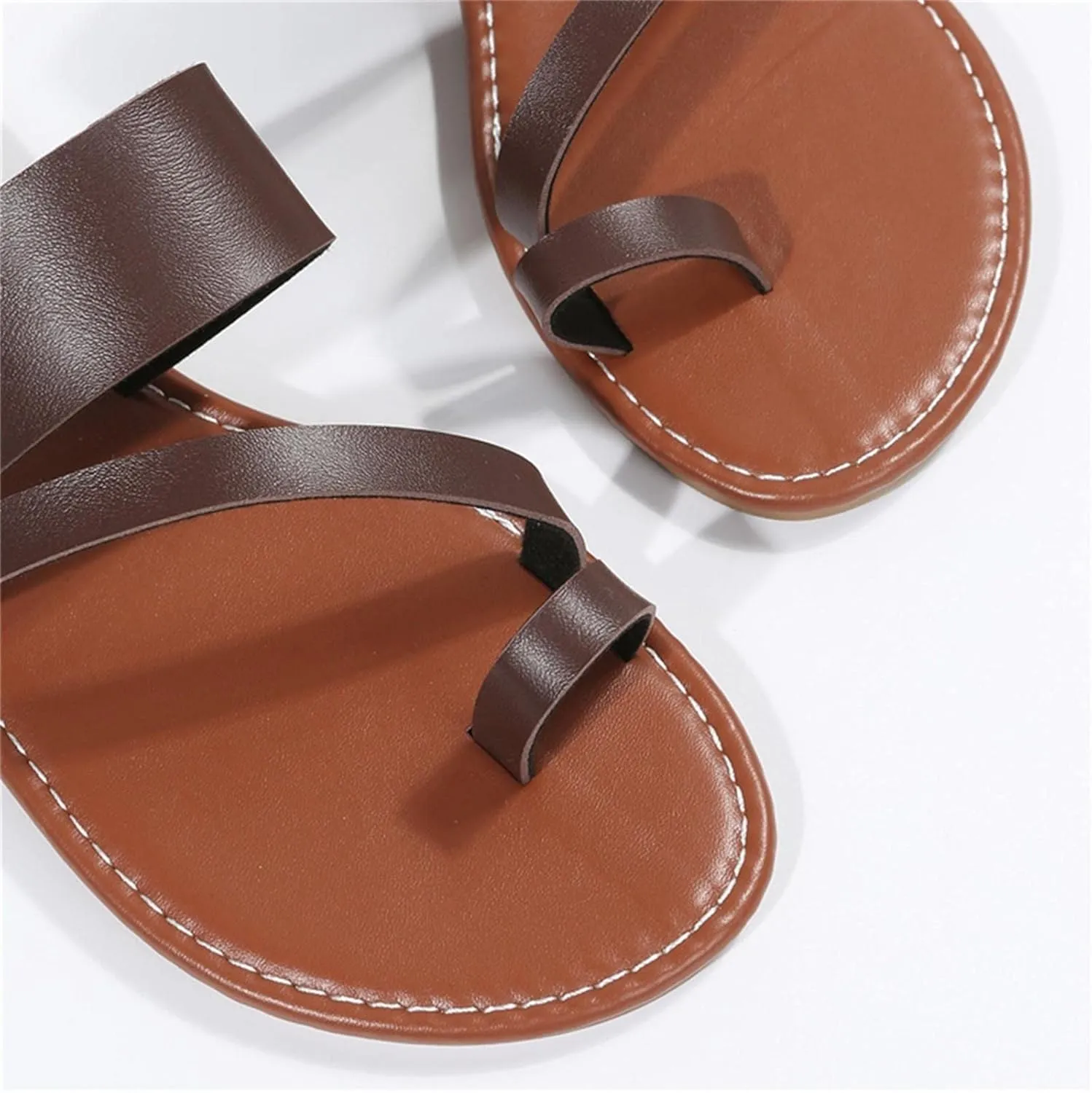 Women's Sandals Open Toe Flat Slides with Arch Support for Walking Comfort Casual Female Flat Slippers Dress Summer Beach Non