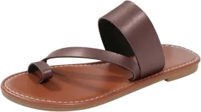 Women's Sandals Open Toe Flat Slides with Arch Support for Walking Comfort Casual Female Flat Slippers Dress Summer Beach Non